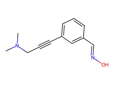 N-[[3-[3-(dimethylamino)prop-1-ynyl]phenyl]methylidene]hydroxylamine structure