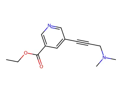 Ethyl 5-[3-(dimethylamino)prop-1-ynyl]nicotinate structure