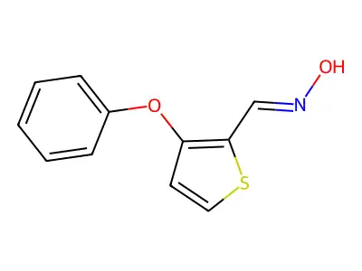 N-[(3-phenoxythiophen-2-yl)methylidene]hydroxylamine structure