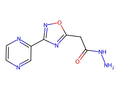 2-(3-Pyrazin-2-yl-1,2,4-oxadiazol-5-yl)ethanohydrazide structure