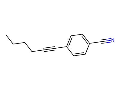 4-Hex-1-ynylbenzonitrile structure
