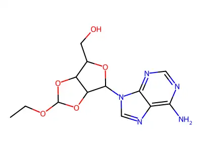 [6-(6-amino-9H-purin-9-yl)-2-ethoxytetrahydrofuro[3,4-d][1,3]dioxol-4-yl]methanol structure