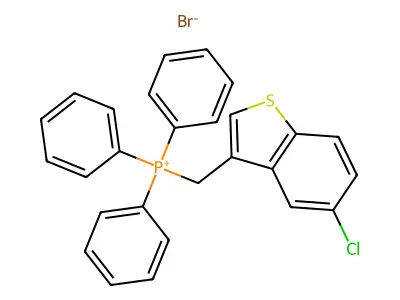 [(5-Chlorobenzo[b]thiophen-3-yl)methyl](triphenyl)phosphonium bromide structure