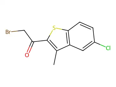 2-Bromo-1-(5-chloro-3-methylbenzo[b]thiophen-2-yl)ethan-1-one structure