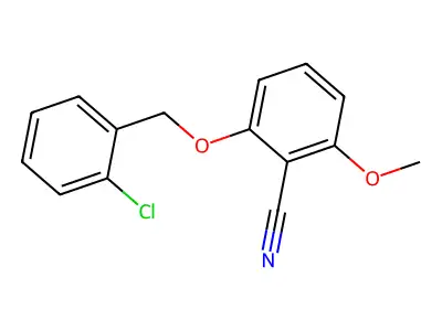 2-[(2-Chlorobenzyl)oxy]-6-methoxybenzonitrile structure
