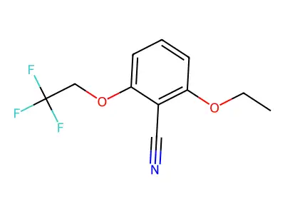 2-Ethoxy-6-(2,2,2-trifluoroethoxy)benzonitrile structure