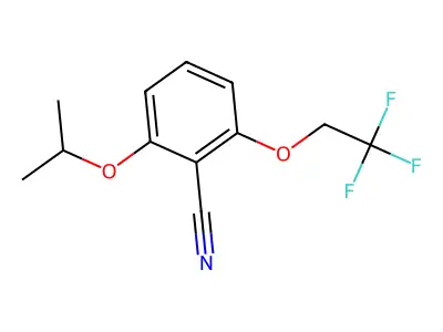 2-Isopropoxy-6-(2,2,2-trifluoroethoxy)benzonitrile structure