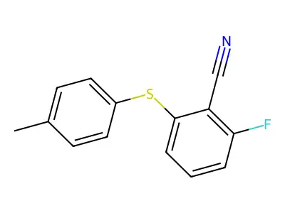 2-Fluoro-6-(4-methylphenylthio)benzonitrile structure