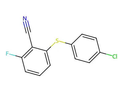 2-Fluoro-6-(4-chlorophenylthio)benzonitrile structure