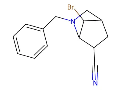 2-Benzyl-7-bromo-2-azabicyclo[2.2.1]heptane-6-carbonitrile structure