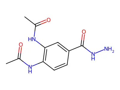 N-[2-acetamido-4-(hydrazinecarbonyl)phenyl]acetamide structure