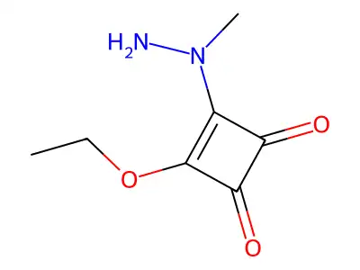 3-[Amino(methyl)amino]-4-ethoxycyclobut-3-ene-1,2-dione structure