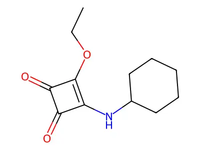 3-(Cyclohexylamino)-4-ethoxycyclobut-3-ene-1,2-dione structure