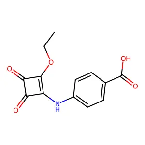 4-[(2-Ethoxy-3,4-dioxocyclobut-1-enyl)amino]benzoic acid structure