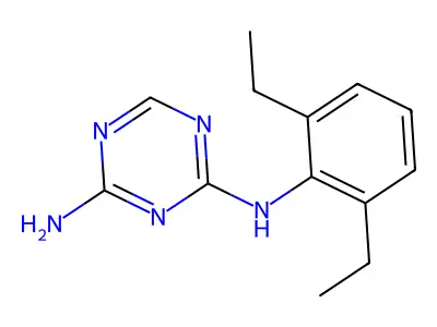 2-N-(2,6-diethylphenyl)-1,3,5-triazine-2,4-diamine structure