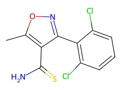 3-(2,6-Dichlorophenyl)-5-methylisoxazole-4-carbothioamide structure