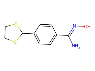 4-(1,3-dithiolan-2-yl)-N'-hydroxybenzenecarboximidamide structure