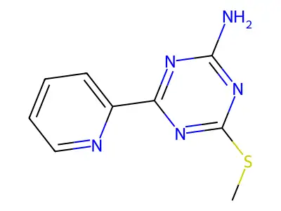 4-(Methylthio)-6-(2-pyridyl)-1,3,5-triazin-2-amine structure