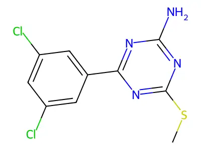 4-(3,5-Dichlorophenyl)-6-(methylthio)-1,3,5-triazin-2-amine structure