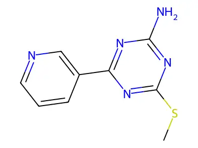 4-(Methylthio)-6-(3-pyridyl)-1,3,5-triazin-2-amine structure