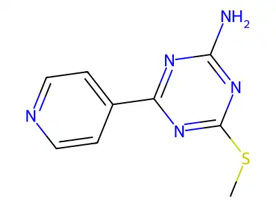 4-(Methylthio)-6-(4-pyridyl)-1,3,5-triazin-2-amine structure