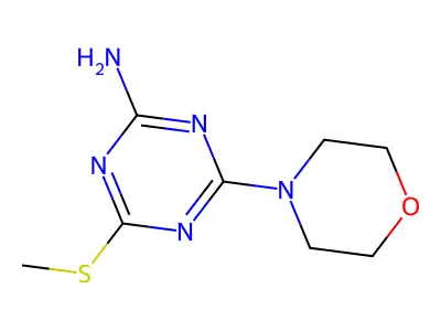 4-(Methylthio)-6-morpholino-1,3,5-triazin-2-amine structure