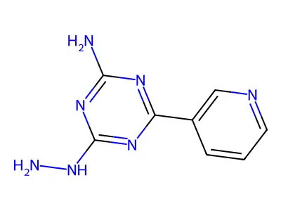 4-Hydrazinyl-6-(pyridin-3-yl)-1,3,5-triazin-2-amine structure