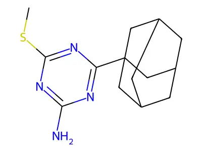 4-(Adamantan-1-yl)-6-(methylthio)-1,3,5-triazin-2-amine structure