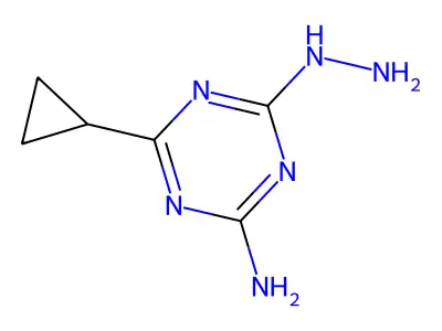 4-Cyclopropyl-6-hydrazinyl-1,3,5-triazin-2-amine structure
