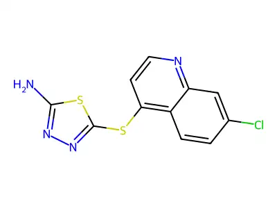 5-[(7-Chloroquinolin-4-yl)thio]-1,3,4-thiadiazol-2-amine structure