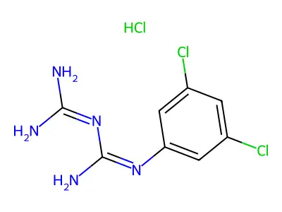 N-(3,5-dichlorophenyl)imidodicarbonimidic diamide structure