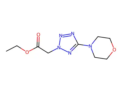 Ethyl 2-(5-Morpholino-2H-1,2,3,4-tetraazol-2-yl)acetate structure