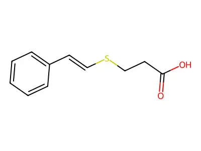 Propanoic acid,3-[(2-phenylethenyl)thio]- structure