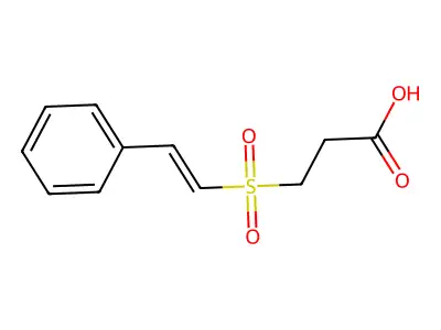 3-(2-Phenylethenylsulfonyl)propanoic acid structure