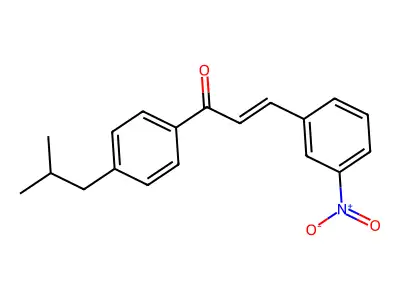 1-[4-(2-Methylpropyl)phenyl]-3-(3-nitrophenyl)prop-2-en-1-one structure