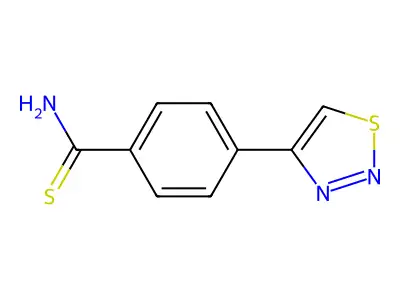 4-(1,2,3-Thiadiazol-4-yl)benzene-1-carbothioamide structure