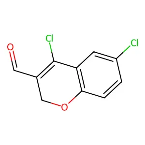 4,6-dichloro-2H-chromene-3-carbaldehyde structure