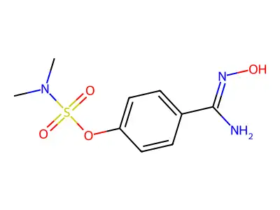 [4-(N'-hydroxycarbamimidoyl)phenyl] N,N-dimethylsulfamate structure