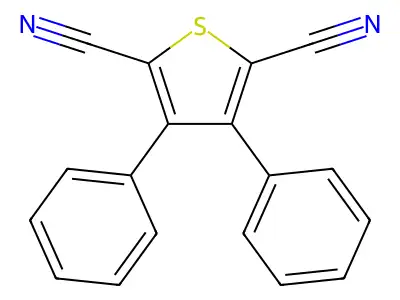 3,4-Diphenylthiophene-2,5-dicarbonitrile structure