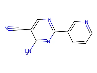 4-Amino-5-cyano-2-(2-pyridyl)pyrimidine structure