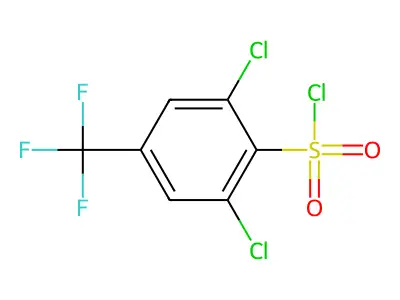 2,6-Dichloro-4-(trifluoromethyl)benzenesulfonyl chloride structure