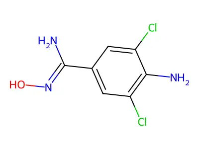 4-amino-3,5-dichloro-N'-hydroxybenzenecarboximidamide structure