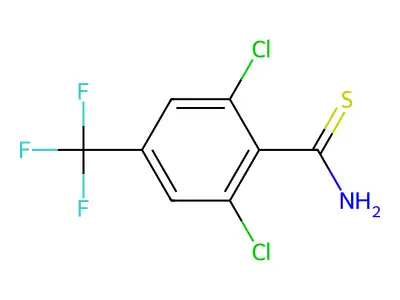 2,6-Dichloro-4-(trifluoromethyl)benzene-1-carbothioamide structure