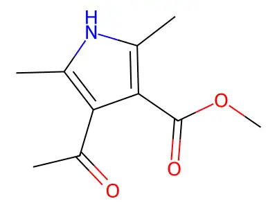 Methyl 4-acetyl-2,5-dimethyl-1H-pyrrole-3-carboxylate structure