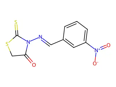 4-Thiazolidinone, 3-[[(3-nitrophenyl)methylene]amino]-2-thioxo- structure