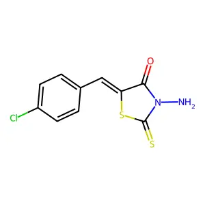 3-Amino-5-[(4-chlorophenyl)methylidene]-2-sulfanylidene-1,3-thiazolidin-4-one structure
