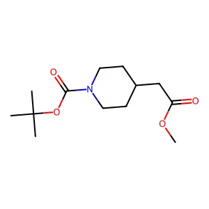 tert-Butyl 4-(2-methoxy-2-oxoethyl)piperidine-1-carboxylate structure