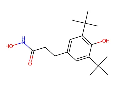 3-(3,5-di-tert-butyl-4-hydroxyphenyl)-N-hydroxypropanamide structure