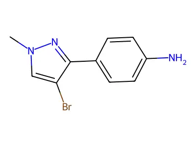 3-(4-Aminophenyl)-4-bromo-1-methylpyrazole structure