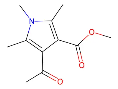 methyl 4-acetyl-1,2,5-trimethyl-1H-pyrrole-3-carboxylate structure